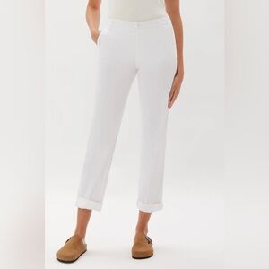 ECRU MITCHELL ROLL CUFF CHINO IN WHITE Size 4. EUC